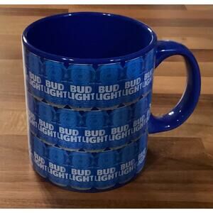 Bud Light Coffee Mug Cup 20 Ounce 2018 Anheuser- Busch Blue Ceramic